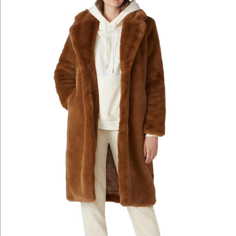 Apparis brown teddy bear faux fur coat xl